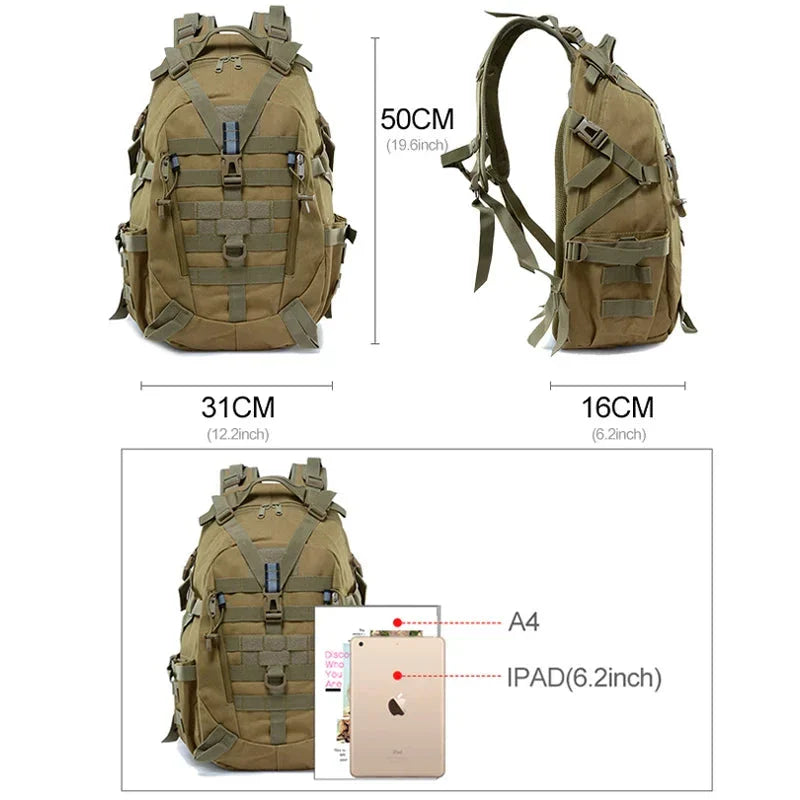 Mochila MOLLE tática - Bolsa de viagem