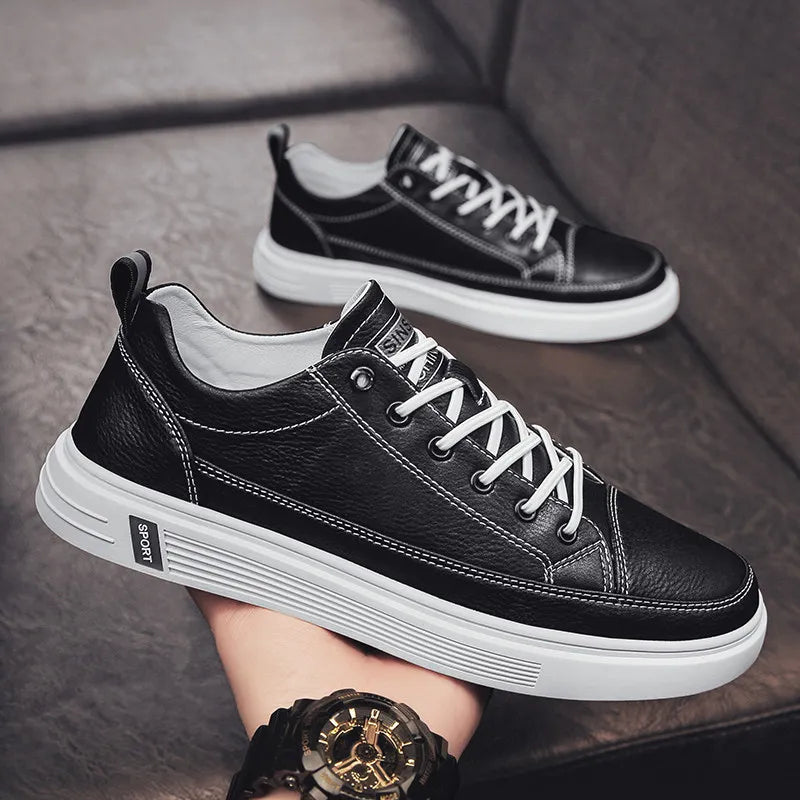 Tênis Casual Masculino de Couro Super Confortável - All Style