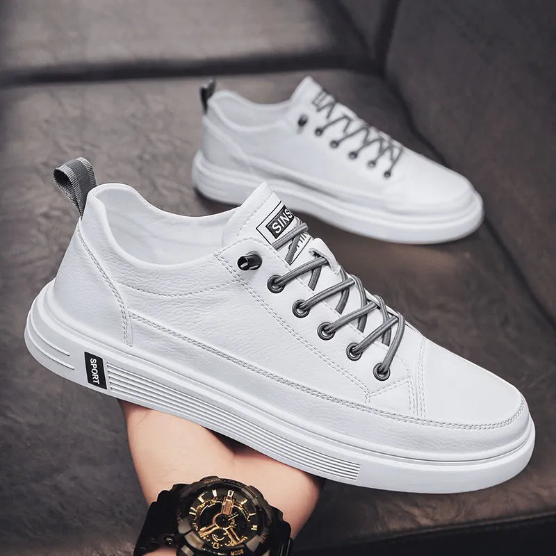 Tênis Casual Masculino de Couro Super Confortável - All Style