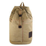 Mochila Masculina de Lona DIDA BEAR – Estilo Militar, Grande Capacidade e Design Bucket