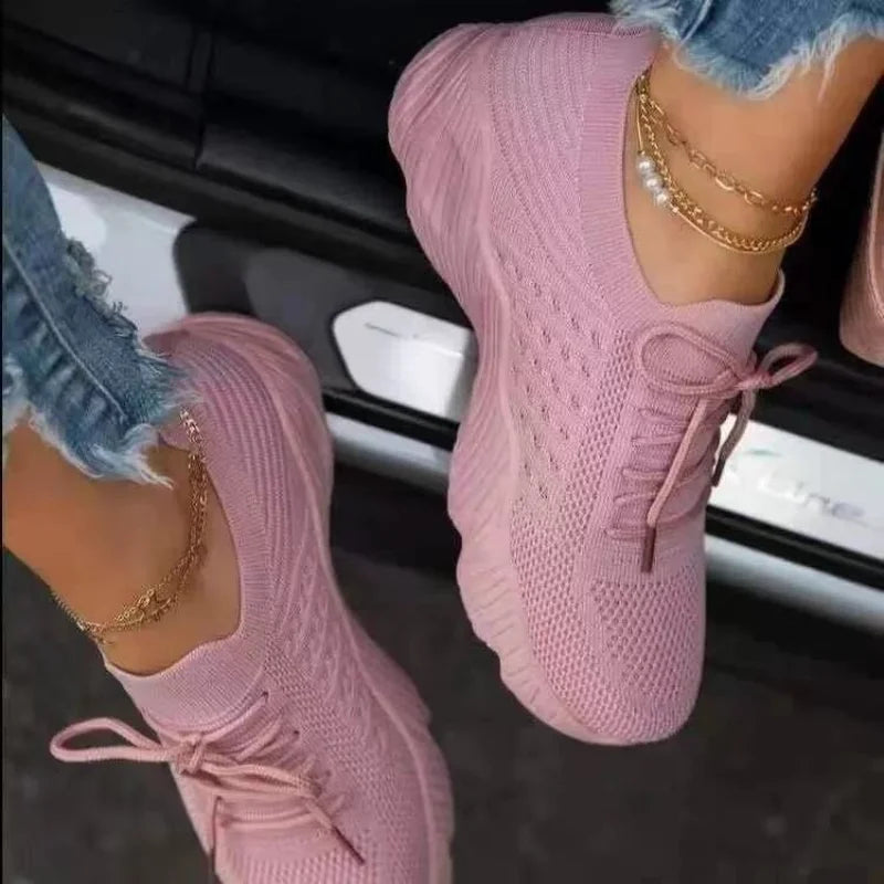 Tênis feminino de malha respirável