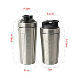 Shaker Inox 500ml / 750ml – Antivazamento, com Medidor e Mola Misturadora