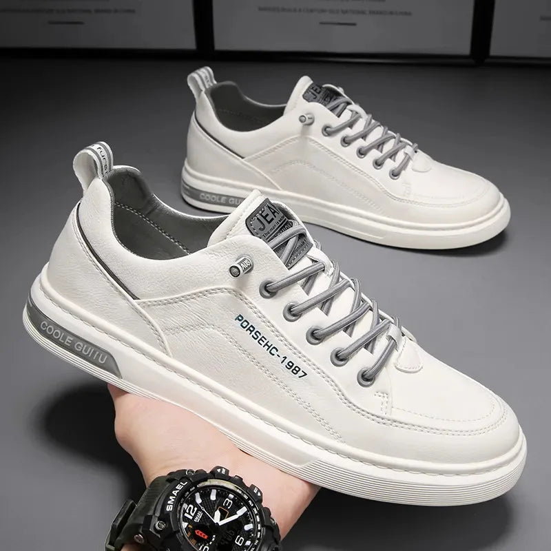 Tênis Casual Masculino de Couro Super Confortável - All Style